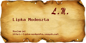 Lipka Modeszta névjegykártya